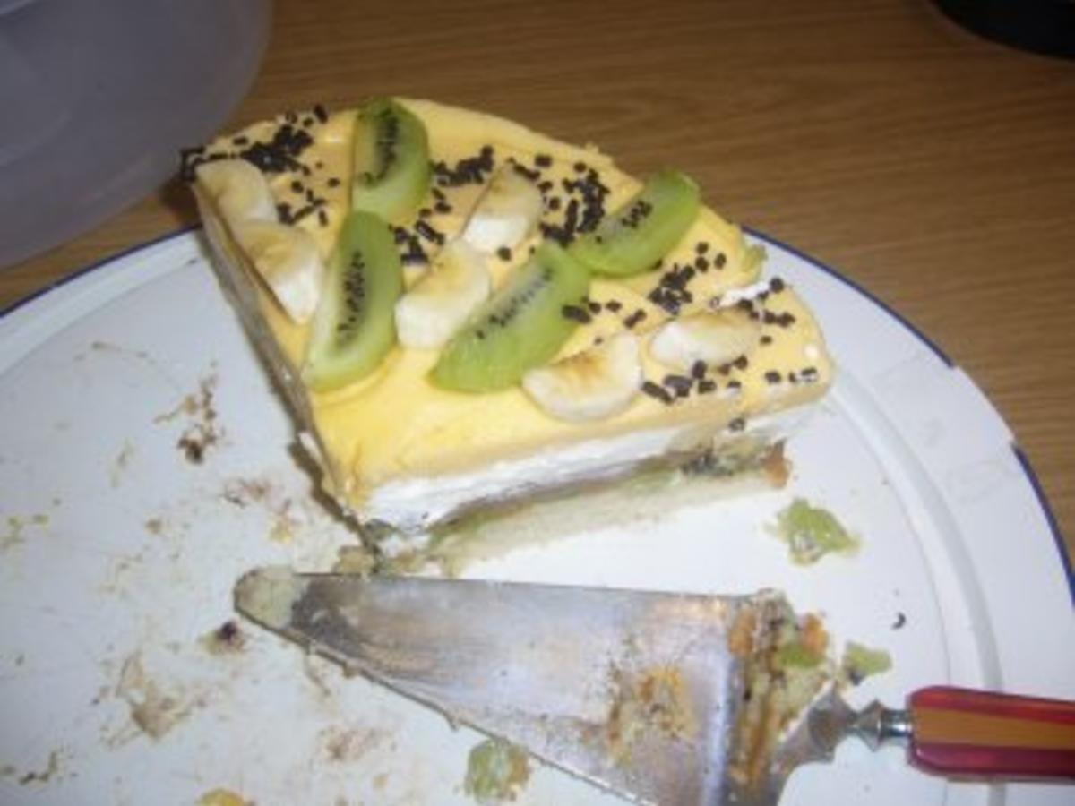 Torte: Kiwi Bananen Aprikosen Torte - einfach - von bobbele