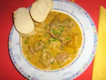 Rezept: Ragout vom Kalb mit Kürbis Ragout vom Kalb mit Kürbis - Rezept