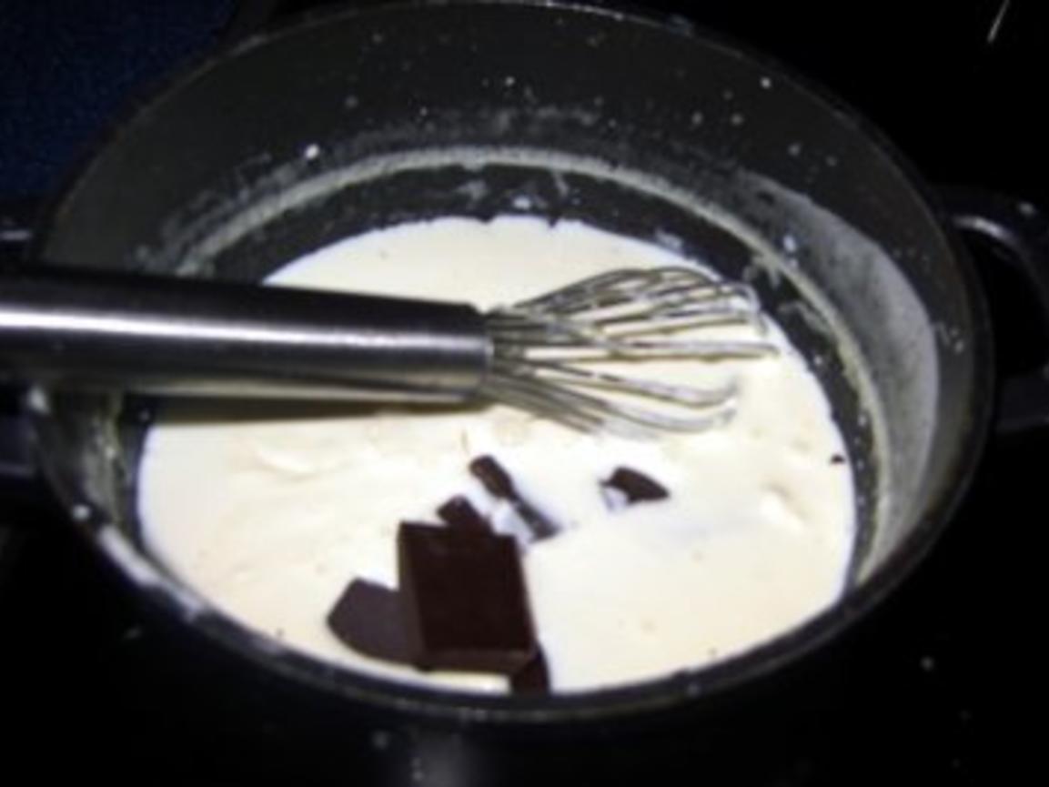 Schokoladensauce mit Sahne und dunkle Schokolade 70 % - Rezept mit Bild ...