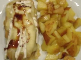 Faschiertes Schnitzel mit Birne und Camembert überbacken - Rezept