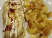 Faschiertes Schnitzel mit Birne und Camembert überbacken - Rezept