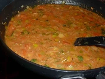 Hackbraten mit Lauch-Möhren-Soße und Semmelknödel - Rezept - Bild Nr. 7