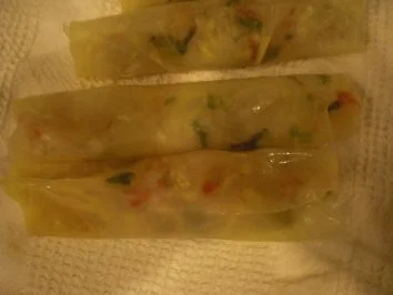 Tomaten-Ingwer-Suppe mit Garnelenröllchen - Rezept - Bild Nr. 6