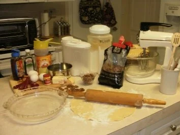 Pie- Pumpkin mit Nuessen - Suedstaaten von Amerika Rezept fuer Thanksgiving Feiertag - dieser Pie ist aber um das ganze Jahr beliebt- mit 4 Bilder - Rezept - Bild Nr. 3