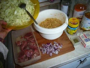 Rezept: Schweinemedailons mit Chinakohlgemüse und Kartoffel-Käse-Puffer Bild Nr. 3 Schweinemedailons mit Chinakohlgemüse und Kartoffel-Käse-Puffer - Rezept - Bild Nr. 3