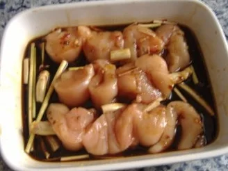 Rezept: Hähnchenspieß auf warmen Endivienkartoffelsalat Bild Nr. 2 Hähnchenspieß auf warmen Endivienkartoffelsalat - Rezept - Bild Nr. 2