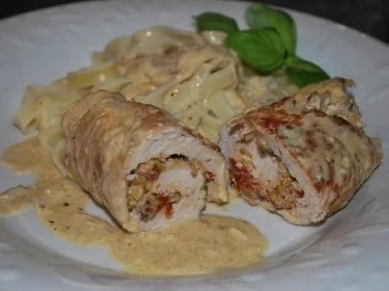 Putenröllchen in Weißweinsauce - Rezept