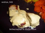Schweinefilet in Pfefferrahmsauce - Rezept