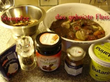 Hirschragout mit Steinpilzen " meine Art" - Rezept - Bild Nr. 2