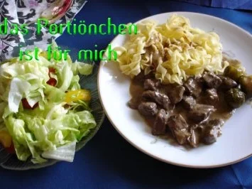 Hirschragout mit Steinpilzen " meine Art" - Rezept