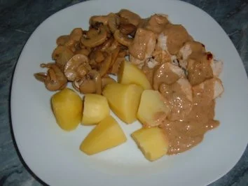 Rezept: Geflügel........Hähnchenfilets mit Champignons Geflügel........Hähnchenfilets mit Champignons - Rezept