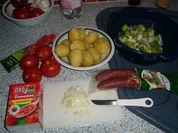 Röstkartoffelpfanne mit Kabanossi, mit Fotos - Rezept