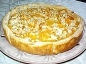 Aprikosen Käsekuchen ohne Boden - Rezept