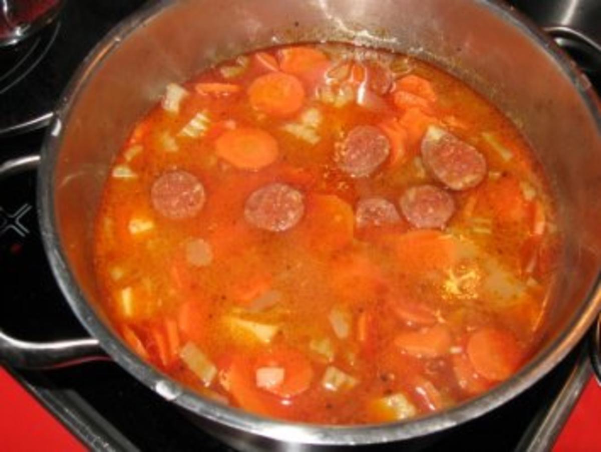 Karottensuppe mit Paprikamettwurst - Rezept - Bild Nr. 7