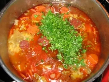 Karottensuppe mit Paprikamettwurst - Rezept - Bild Nr. 9