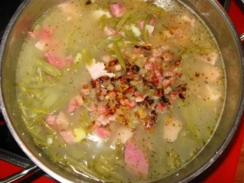 Saure Bohnen Rheinische Art mit Eisbein - Rezept - Bild Nr. 2