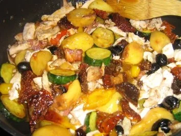 Rezept: Hähnchen-Gemüse-Gratin Bild Nr. 4 Hähnchen-Gemüse-Gratin - Rezept - Bild Nr. 4