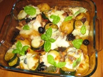 Rezept: Hähnchen-Gemüse-Gratin Bild Nr. 6 Hähnchen-Gemüse-Gratin - Rezept - Bild Nr. 6