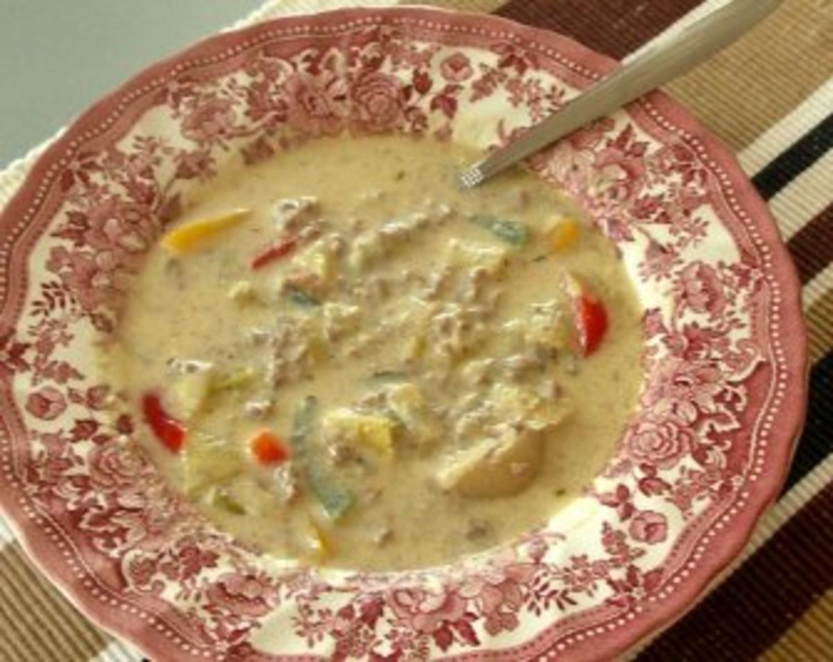 Lauch - Hackfleisch - Süppchen - Rezept