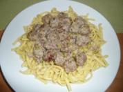 Porree - Hackklößchen mit Spätzle - Rezept