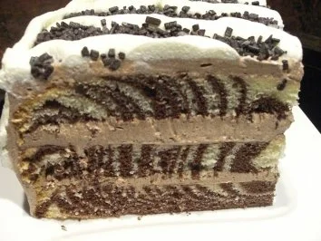 Biskuit:   ZEBRA ~ TORTE - Rezept