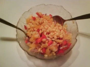 Salat: Bunter Paprikasalat mit Schafskäse - Rezept - Bild Nr. 3