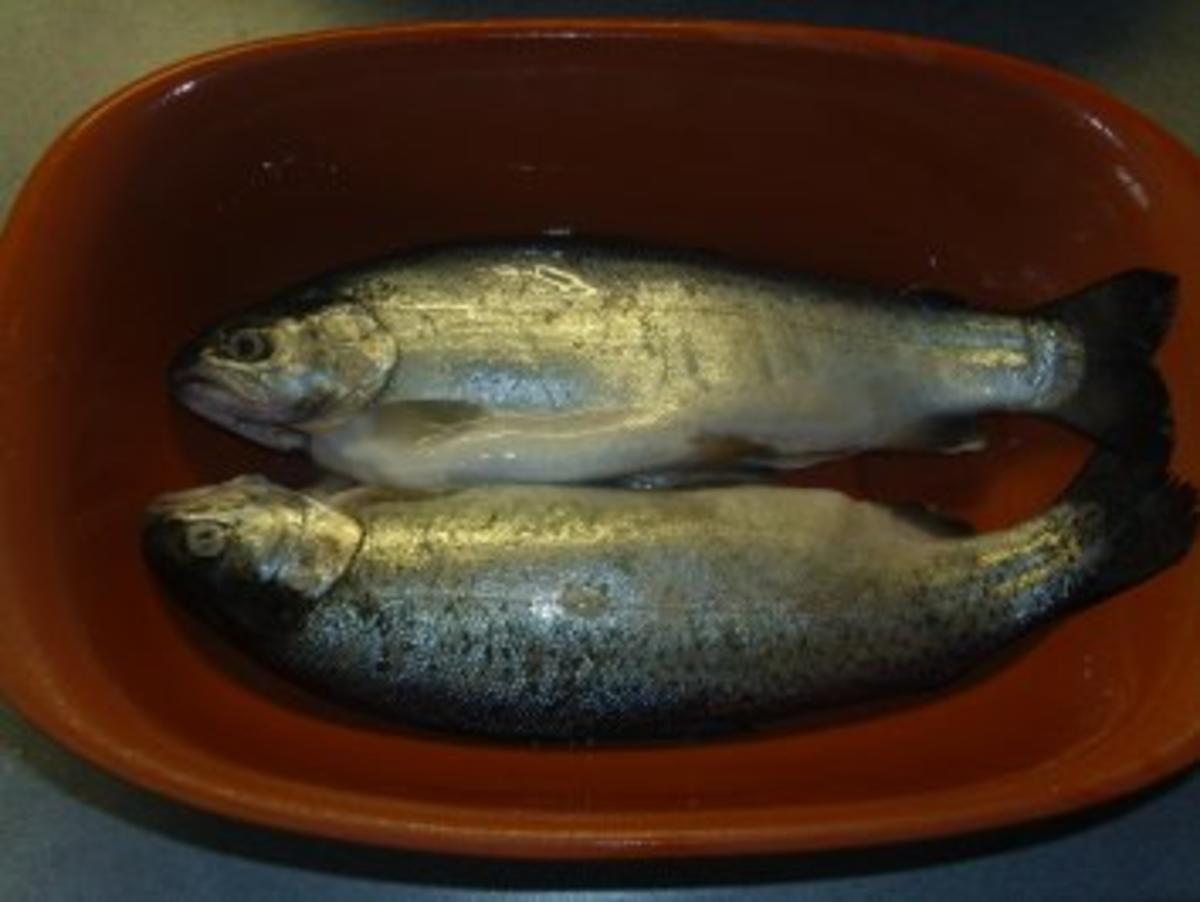 Fischgerichte: Forelle überbacken im Römertopf - Rezept - Bild Nr. 4