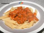 Penne mit Schweinefiletstreifen und Gemüse - Rezept