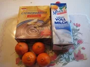 Rezept: Schokoladen - Cremepudding auf Mandarinen Bett Schokoladen - Cremepudding auf Mandarinen Bett - Rezept