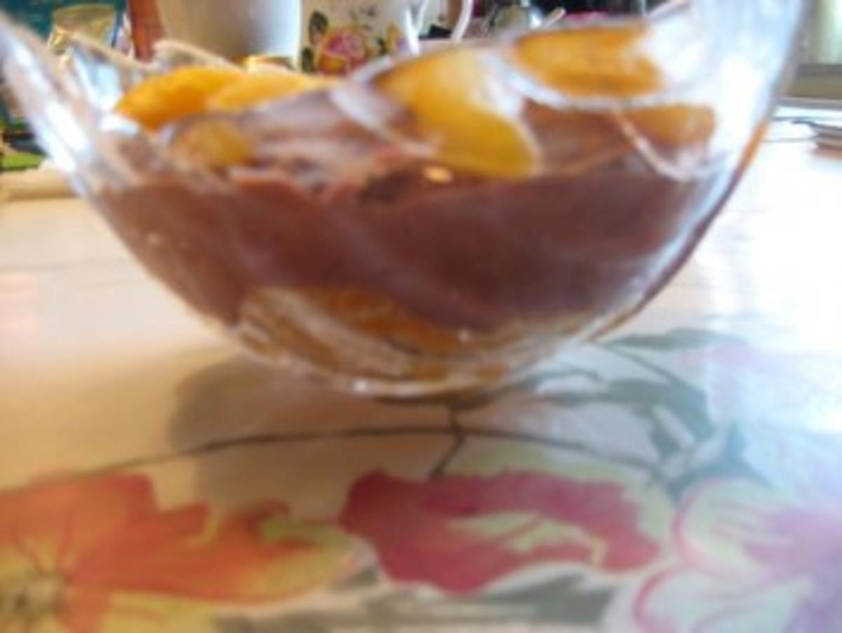 Schokoladen - Cremepudding auf Mandarinen Bett - Rezept - Bild Nr. 7