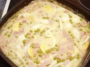 Eierfrikassee mit Schinken & Gemüse - Rezept