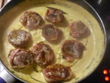 Schweinemedaillons im Speckmantel mit Paprikagemüse - Rezept - Bild Nr. 4