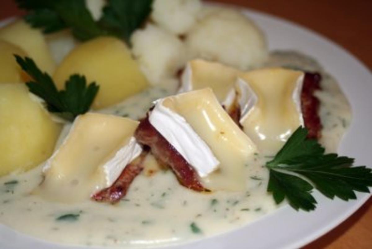 Lende mit Camembert-Weißwein-Soße - Rezept - kochbar.de