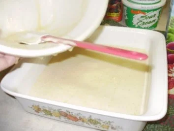 Pie- Ohne Kruste  Custard Pie und ueberstreut mit Erdbeeren - Rezept - Bild Nr. 3