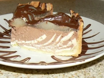 Zebrakäsekuchen flirtet mit karamellisierten Birnen - Rezept