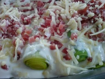 Gratinierter Lauch oder Brokkoli mit Schinken - Rezept - Bild Nr. 11