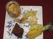 Lavendeleis mit exotischem Früchtekompott - Rezept