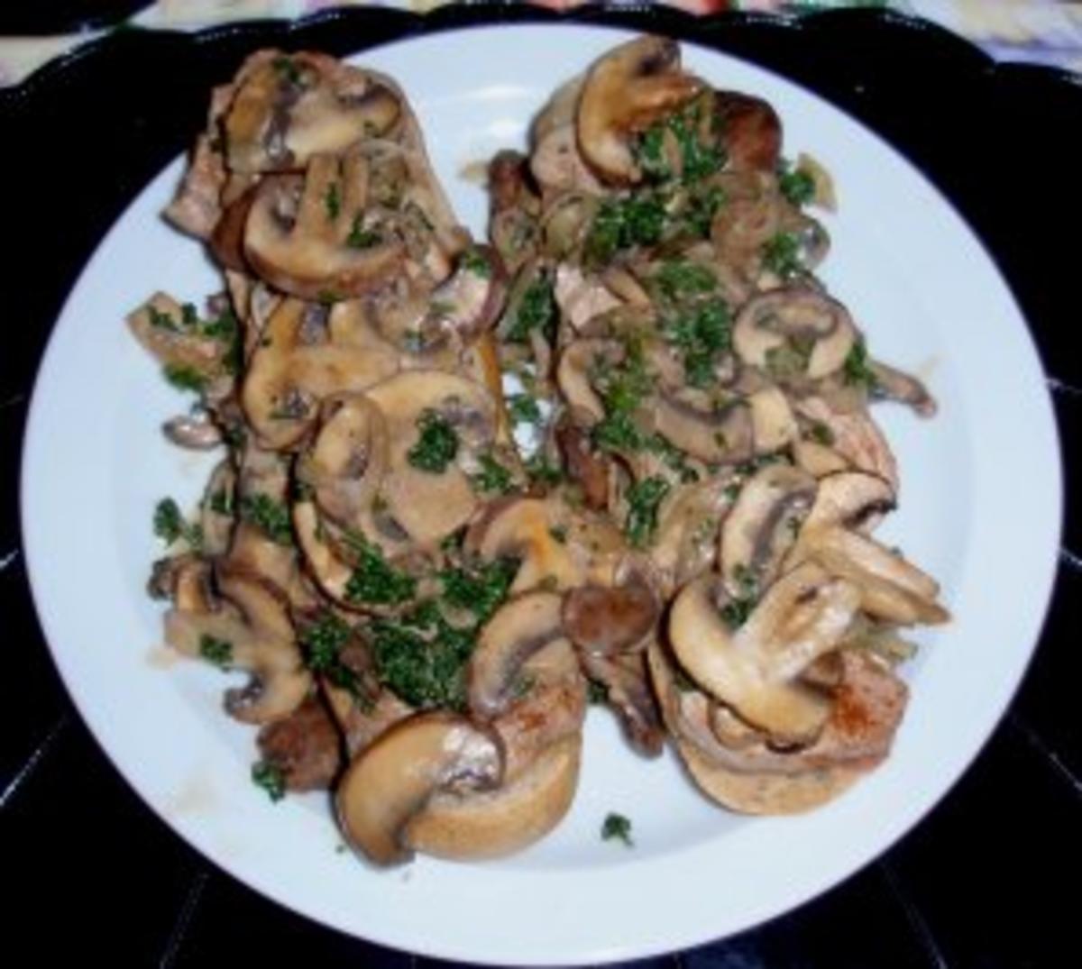 Abendliches Champignon-Filet-Baguett - überbacken mit Mozzarellakäse - Rezept - Bild Nr. 5