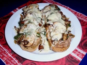 Abendliches Champignon-Filet-Baguett - überbacken mit Mozzarellakäse - Rezept - Bild Nr. 7