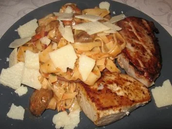 Thunfischsteak mit italienischer Nudelpfanne - Rezept - Bild Nr. 3