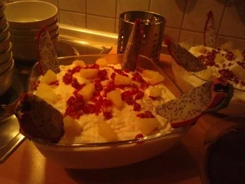 Rezept: Kokoscreme mit Früchten Bild Nr. 2 Kokoscreme mit Früchten - Rezept - Bild Nr. 2