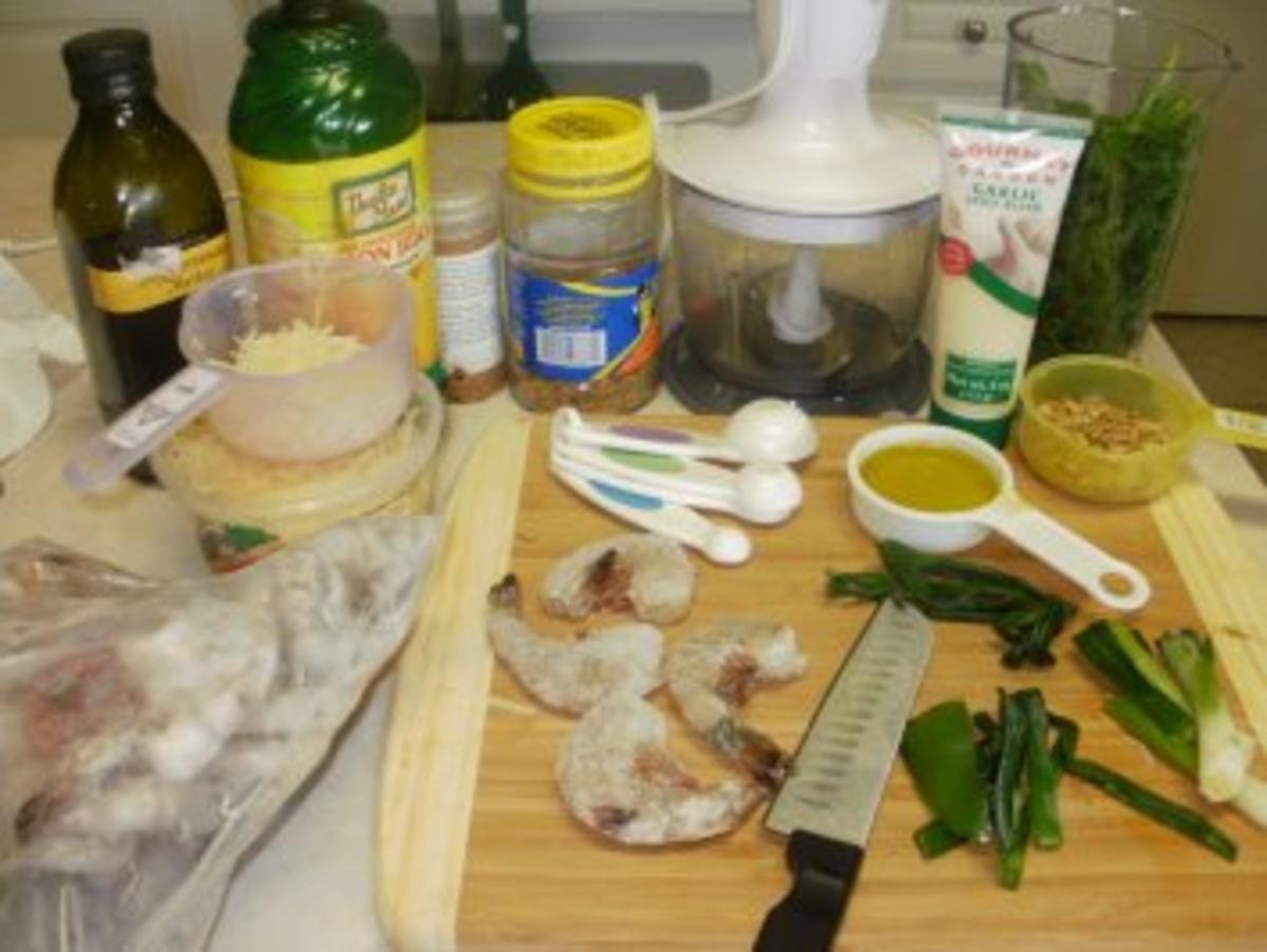 Shrimp-Texas Pesto Shrimp mit Reis - einfach -fertig in  10 Minuten - fettarm - Rezept - Bild Nr. 3