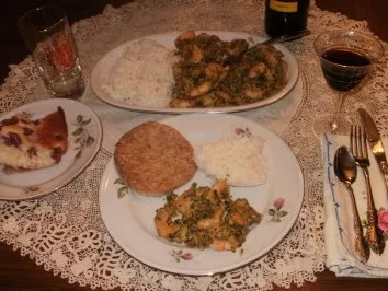 Rezept: Shrimp-Texas Pesto Shrimp mit Reis - einfach -fertig in 10 Minuten - fettarm Bild Nr. 2 Shrimp-Texas Pesto Shrimp mit Reis - einfach -fertig in 10 Minuten - fettarm - Rezept - Bild Nr. 2