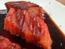 Gegrillte Wassermelone mit Balsamico-Honigreduktion - Rezept