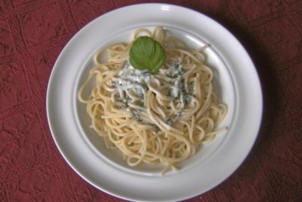 Bilder für Basilikum-Mascarpone-Sauce zu Spaghetti - Rezept