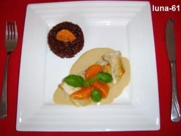 NILBARSCH AN FLAMBIERTER ZITRUS-COGNACSAUCE UND ROTEM REIS - Rezept - Bild Nr. 8