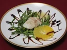 Rezept: Heilbutt mit Orangen auf Rucola Heilbutt mit Orangen auf Rucola - Rezept