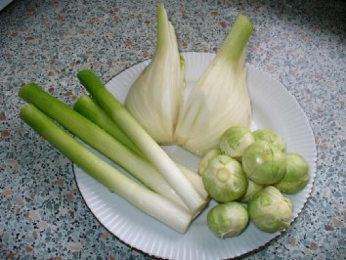 kleine Kasseler Medaillons mit verschiedenem Gemüse - Rezept - Bild Nr. 2