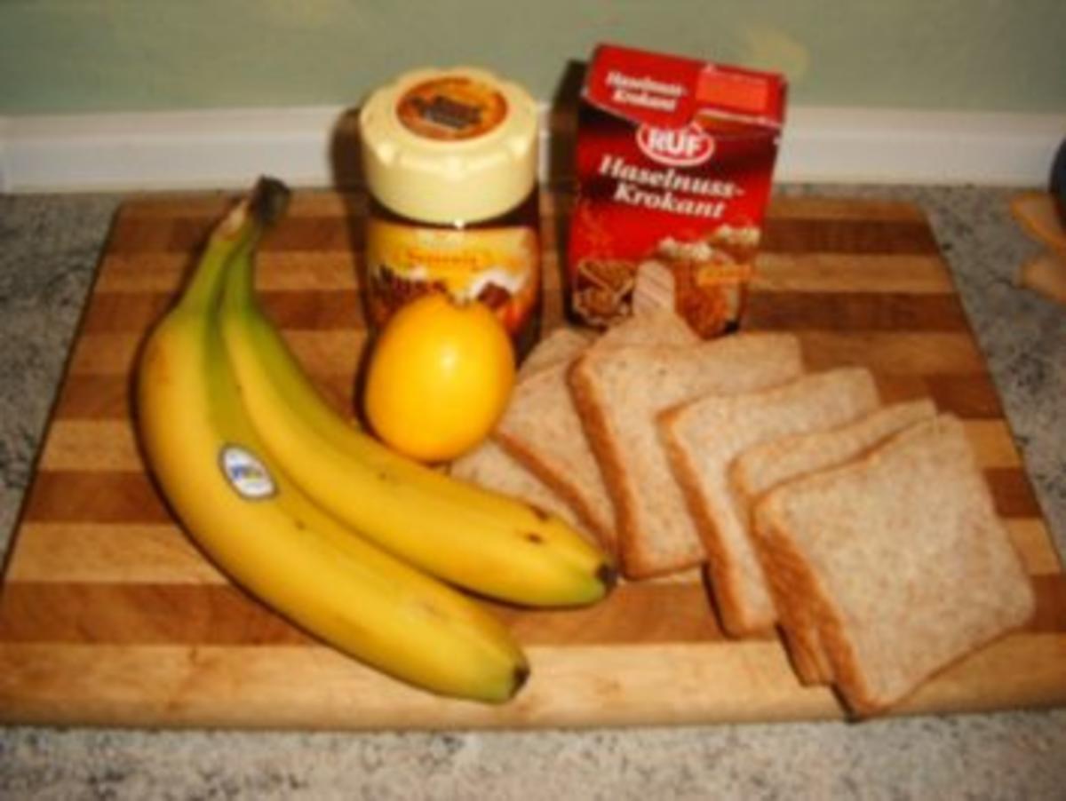 Süßes Bananen-Sandwich im Ofen geröstet - Rezept - Bild Nr. 2
