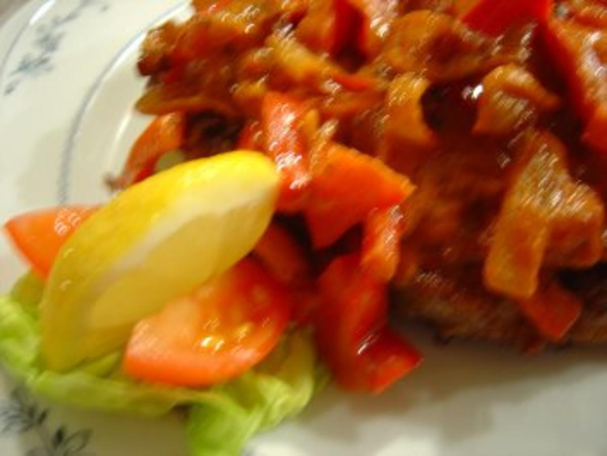 Kotelett mit Paprika-Zwiebel-Haube - Rezept - Bild Nr. 2